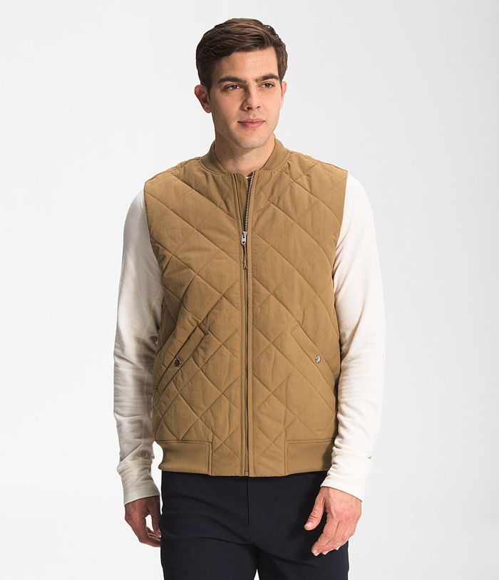 The North Face Vests Cuchillo Insulated Khaki - Mens - Thailand QWFCO-4897